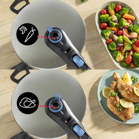 Tefal - Cocotte-minute 4 L SECURE TRENDY Acier Inoxydable