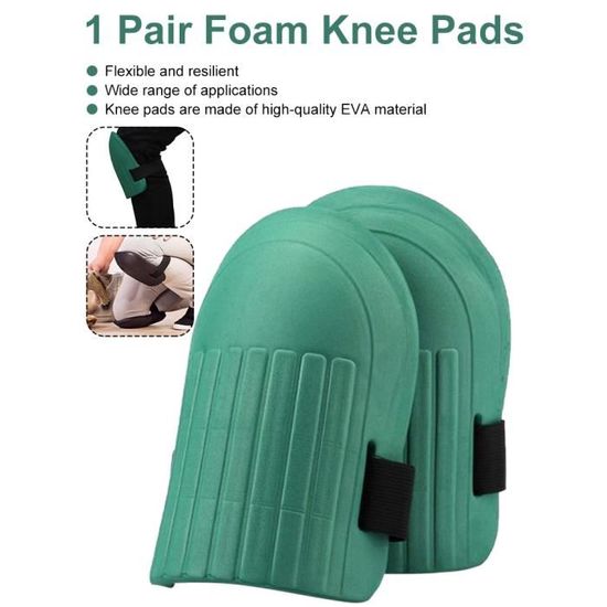 Genouillères De Jardinage Et Carrelage En Mousse EVA Épaisse - Protection Genoux Confortable Avec Gants, Réglables Pour Travaux, Jardin, Bricolage