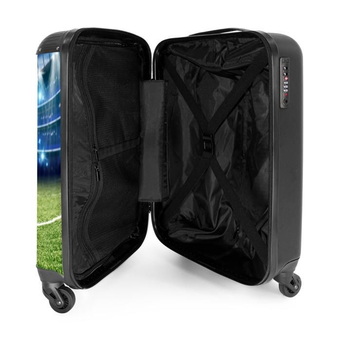 Valise Cabine Enfant Fille 55x35x25cm Tête De Cheval Blanc - Valise à Roulettes TSA Avec Serrure