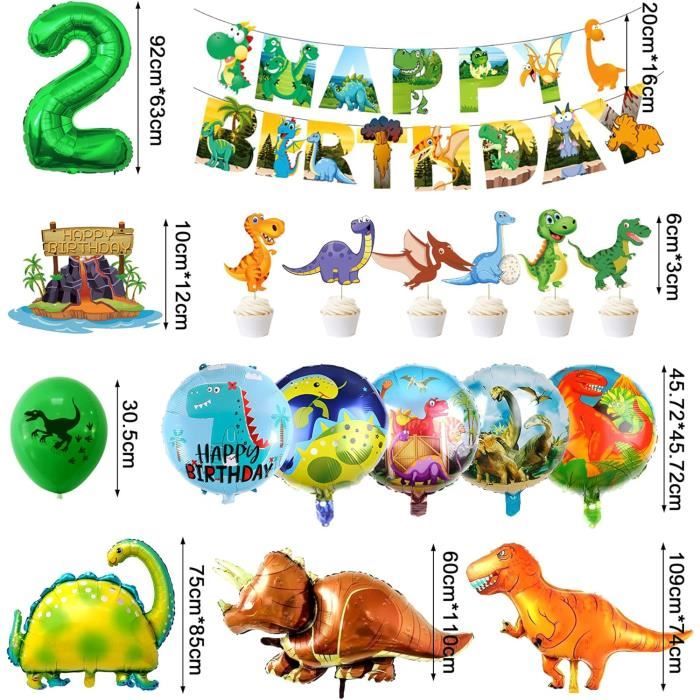 DIWULI Anniversaire Dinosaure 1 An Kit - Decoration Anniversaire Dinosaure  Chiffre 1 Bleu, Ballon Dinosaure Set, Deco Anniversaire Dinosaure, Ballons