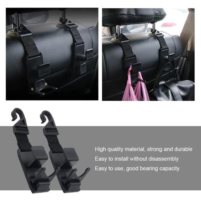 Crochets De Siège De Voiture DDKY - Lot De 6, PP Durable, Pour Rangement Siège Arrière, Universel