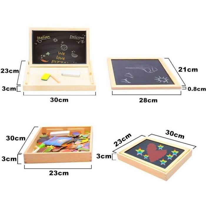 COOLJOY Tablette de voyage pour enfant avec 5 images + 6 pinceaux, dessin  sur tableau