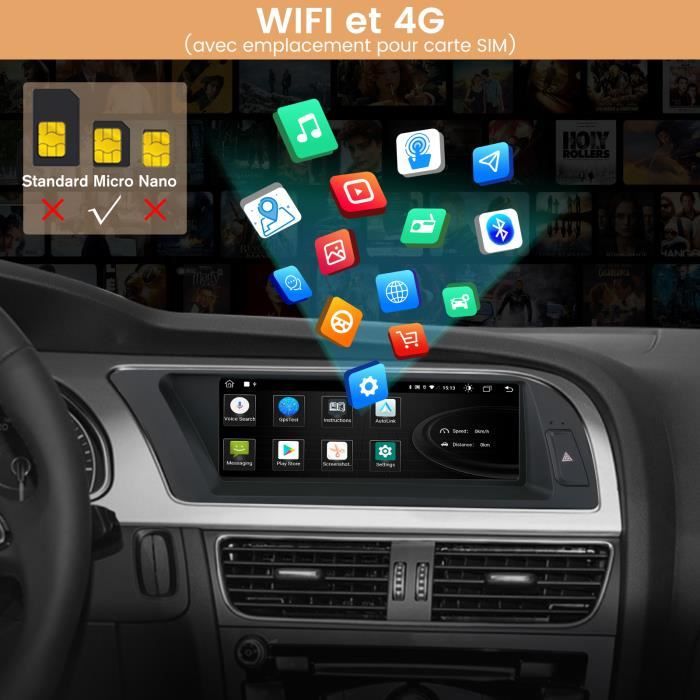 AWESAFE Autoradio Android 11【4Go+64Go】pour Audi A5 avec 8.8  Pouces,Carplay/Android Auto/WIFI[2008-2016] avec MMI - Cdiscount Auto