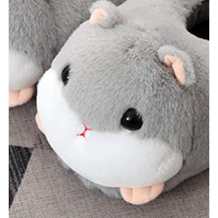 Barrageon Chaussons Cartoon Animal Patte Pantoufles De Peluche Épais Chaud Antidérapant Confortable Cosplay Unisexe Garçon Fille En Intérieur Néon 39-45