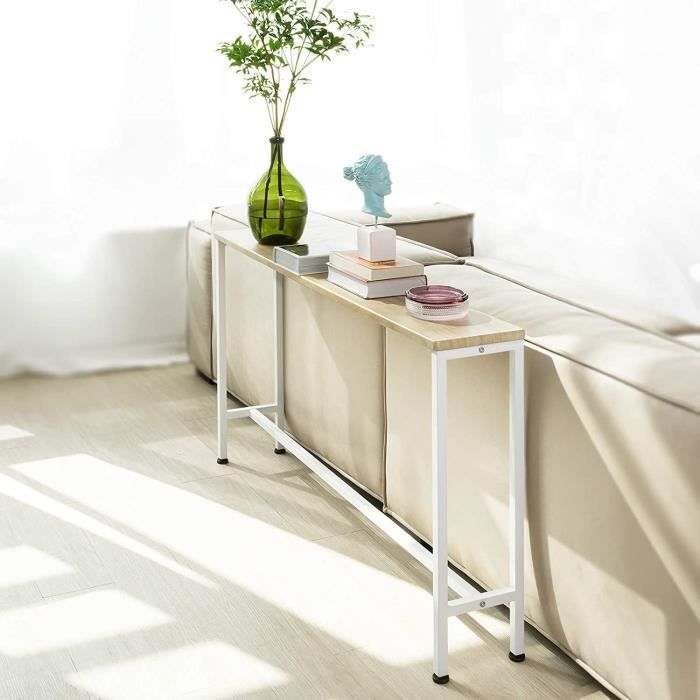 FSB19-Z Vintage Console Tafel Metalen Hal Tafel Decoratieve Tafel Dressoir Bijzettafel Naturel Zwart Bht Ca 120x65x20cm
