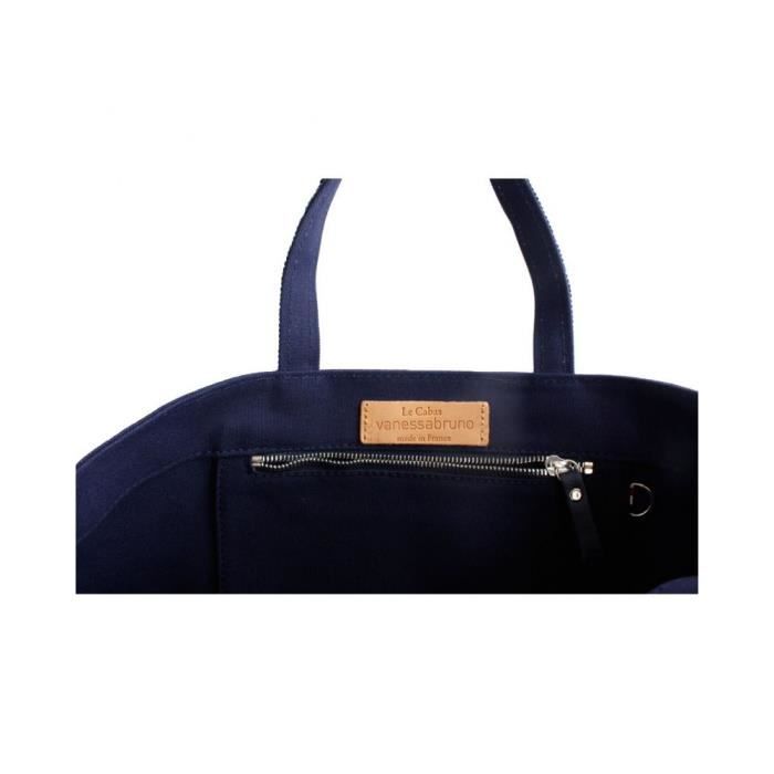 Toile et Paillettes Indigo Moyen Sac Vanessa Bruno Cdiscount Bagagerie Maroquinerie