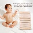 10pcs Anneau de dentition en bois naturel jouet en bois Bracelet bricolage artisanat pour bébé-GUA-3