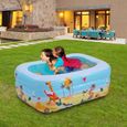 Grande piscine familiale gonflable rectangulaire pour enfants, adolescents, adultes, bleu - Pour intérieur, arrière-cour, ext-3