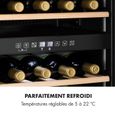 Cave à vin - Klarstein- 2 zones pour 29 bouteilles / 80L- Armoire à vin - 41 db - Frigo bar - inox brossé - Noir-3