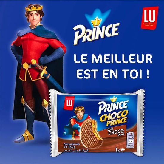 Choco Prince de LU - Pack de 40 sachets - Biscuits Enrobés de Chocolat au  Lait et Fourrés Goût Chocolat - Biscuits au Blé Complet - Cdiscount Au  quotidien
