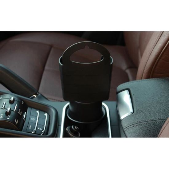 Noir aux Portefeuilles adapté aux Frites etc Yemiany Voiture Support de Sauce Voiture Français Frites Titulaire Porte-gobelets Dip Stable et Durable Sûr et Facile à Nettoyer 2 Paires