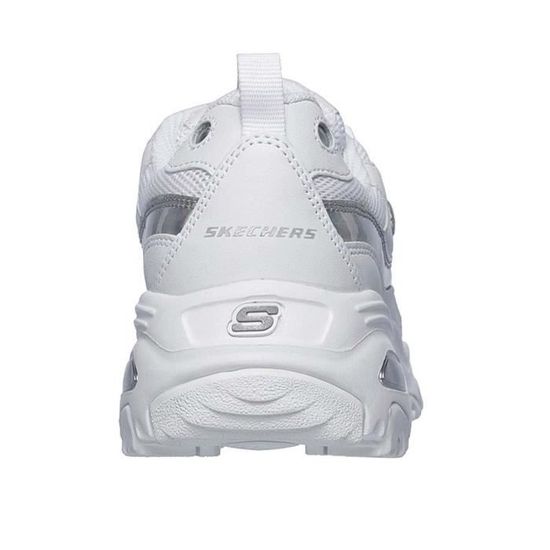 Baskets Skechers D Lites Grand View blanc iridescent Femme SKECHERS Cuir Lacets Blanc Cdiscount Chaussures