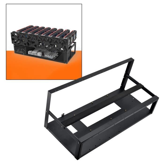 Acier 6/8 GPU Mining Rig Frame Rack Open Air Computer Case Miner ...