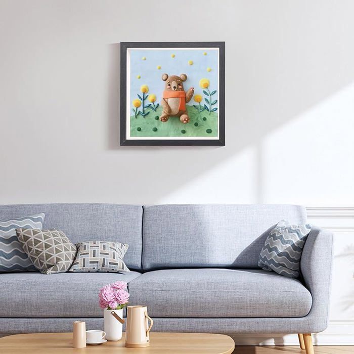 Cadre Photo 3D Profond 20x20 Cm - Vitrine Pour Objets, Souvenirs, Bouquets Séchés, Création DIY