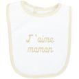 Bavoir bébé brodé "J'aime maman" Fdmp petit mod…-0