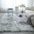 120X160CM Tapis de sol antidérapant en peluche, pour salon, Table et lit, Style nordique|gris clair*CD005-0