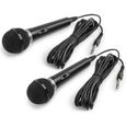 Fenton DM100 - 2 x Microphones filaires avec cordon de 3 mètres, idéal chant et discours-0