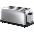 Grille-pain Russell Hobbs Victory - 2 longues fentes - Chauffe viennoiserie - 1600W - Inox Brillant-0