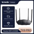 TENDA Routeur WiFi 6 AX3000 dual bande, processeur double cœur 1.6 GHz, OFDMA+MU-MIMO,Télécommande, Contrôle parental, TX9 pro-0