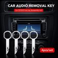 4X clés d'extraction démontage autoradio pour vw seat audi ford skoda peugeot [KINGPROSHOP]-0