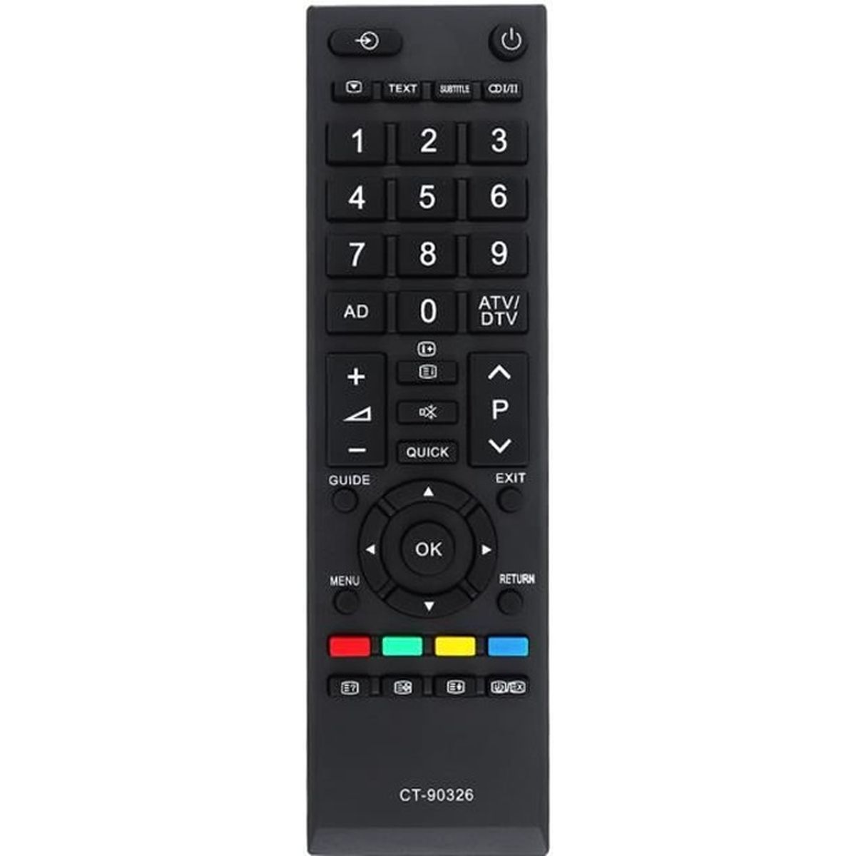 Télécommande De Remplacement Pour TV Toshiba - Modèles CT-90326, 32RV623D, 625D, 626D, 633D - Neuf Infrashop