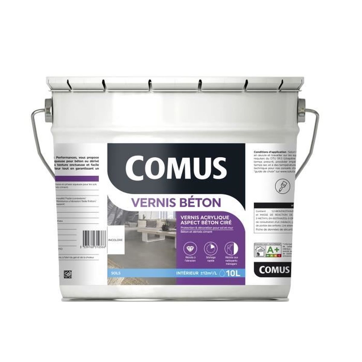 Vernis Beton Vernis Polyurethane Acrylique Pour Les Sols Et Murs En Beton Ou Derives Ciment Comus 10 Incolore Achat Vente Peinture Vernis Vernis Beton Vernis Cdiscount
