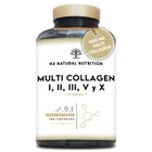 N2 Natural Nutrition Multi Collagène Marin & Bovin 1650 mg 180 Gélules Types 1 2 3 5 10 + Vit. C pour Peau, Cheveux & Articulations
