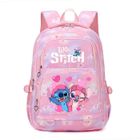 IHABOR Sac à Dos Enfant, Stitch &Lilo Fille Primaire de Grande Capacité Cartable, Sacs Scolaires Imperméable Durable pour étudiant-Rose
