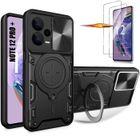 Coque - E.F.CONNECTION - Xiaomi Redmi Note 12 Pro Plus 5G - Noir - 2 Verres Trempés - Anneau Support