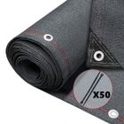 VOUNOT® Brise vue occultant en HDPE 230g/m² 1.5x10m avec attaches de fixation anthracite