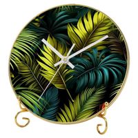 HORLOGE Horloge murale élégante de style feuilles de palmier, montre moderne 111