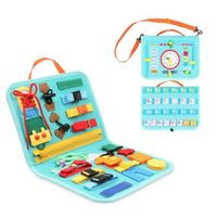 Busy Board Montessori Pour Enfants 2 Ans : Tableau D'Activités Sensoriel Éducatif, Livre Montessori 0-3 Ans, Jeu Motricité Fine, Idéal Cadeau Garçon Et Fille