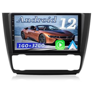 AUTORADIO AWESAFE Autoradio Android 12 pour BMW 1 Series E81 E82 E87 E88 (2004-2011) avec 1Go+32Go 9 ''Écran Tactile Carplay Android Auto GPS