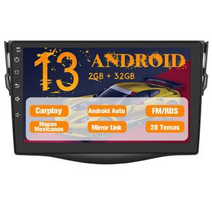 AUTORADIO Junsun Autoradio Android 13 2Go+32Go pour Toyota Rav4 (2006-2012) 9''écran Tactile Carplay Android Auto RDS GPS WiFi