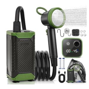 Kit Douche De Camping Portable – Pompe électrique 8000mAh, IPX8, 4 Modes, 5 Vitesses, Rechargeable, Pour Extérieur, Animaux, Lavage
