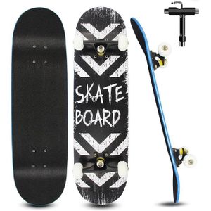 SKATEBOARD - LONGBOARD Skateboard pour Débutants, 80x20cm Skateboard Comp