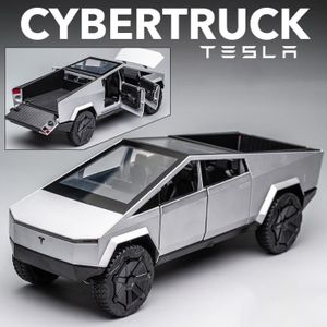 VOITURE - CAMION Pick-up Tesla Cybertruck 1:24 - Gris - Jouet de co