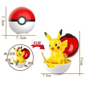 FIGURINE - PERSONNAGE POKEBALL Pokemon - PIKACHU - Taille réelle - Rouge