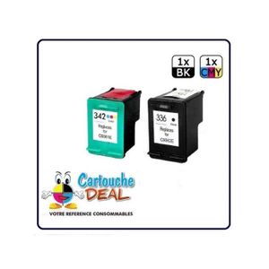 CARTOUCHE IMPRIMANTE Lot 2 cartouches compatible HP336 HP342 - Cartouch