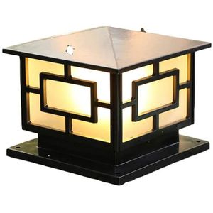 Blanc Chaud Glighone Lampe de Poteau Lampe Pilier Portail Lampe D/'extérieur lumière colonne lampe Villa IP65 étanche Aluminium jardin paysage pelouse porte clôture entrée lumièr