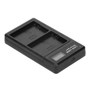 CHARGEUR DE BATTERIE Chargeur de batterie pour appareil photo Chargeur de Batterie au Lithium USB Affichage LCD Double Charge pour EN‑EL14 Batterie de