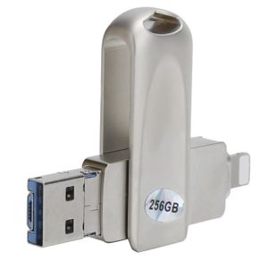 CLÉ USB HURRISE Clé USB 3 en 1 256 Go 3 en 1 USB Flash Dri