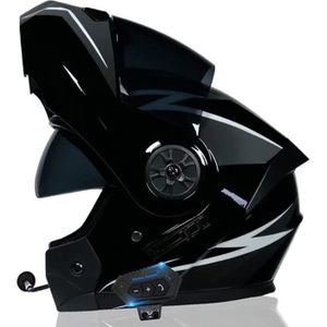 CASQUE MOTO SCOOTER RUMOCOVO® Casque Bluetooth Moto Modulable,Casque D