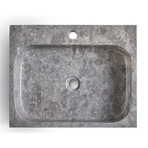 LAVABO - VASQUE Vasque à poser - lavabo en marbre coloris gris - L