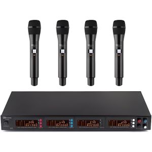 Système de microphone sans fil UHF à 4 canaux avec 2 micros de  détermination sans fil,casque Lavalier,micro 328- UHF07-4-2[B] - Cdiscount  TV Son Photo