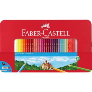 CRAYON DE COULEUR Faber-Castell 115894 - Crayon de couleur hexagonal, étui en métal 6038