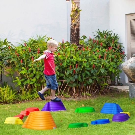 Parcours De Motricité 11 Pièces Antidérapant – Dalles Sensorielles Pour Intérieur/extérieur, Balance Et Coordination Enfants 4-8 Ans