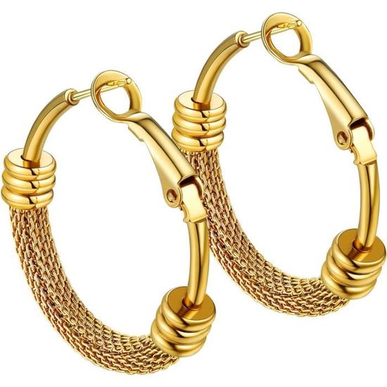 Lot De 12 Boucles D'oreilles Anneaux Grands Modèles à Clip - Couleur Verte, Sans Marque, Neuf Sans Emballage