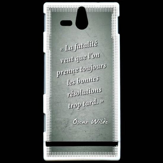 Coque Sony Xperia U Fatalite Vert Citation Oscar Wilde Rigide 100 Made In France Cdiscount Telephonie