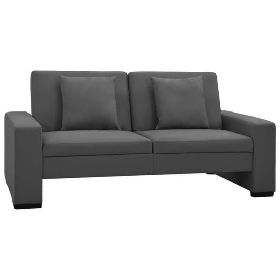 9627•CHIC•Canapé-lit Sofa convertible Canapé d'angle réversible Canapé-lit réglable Nouvelle Gris Similicuir Assemblage facile